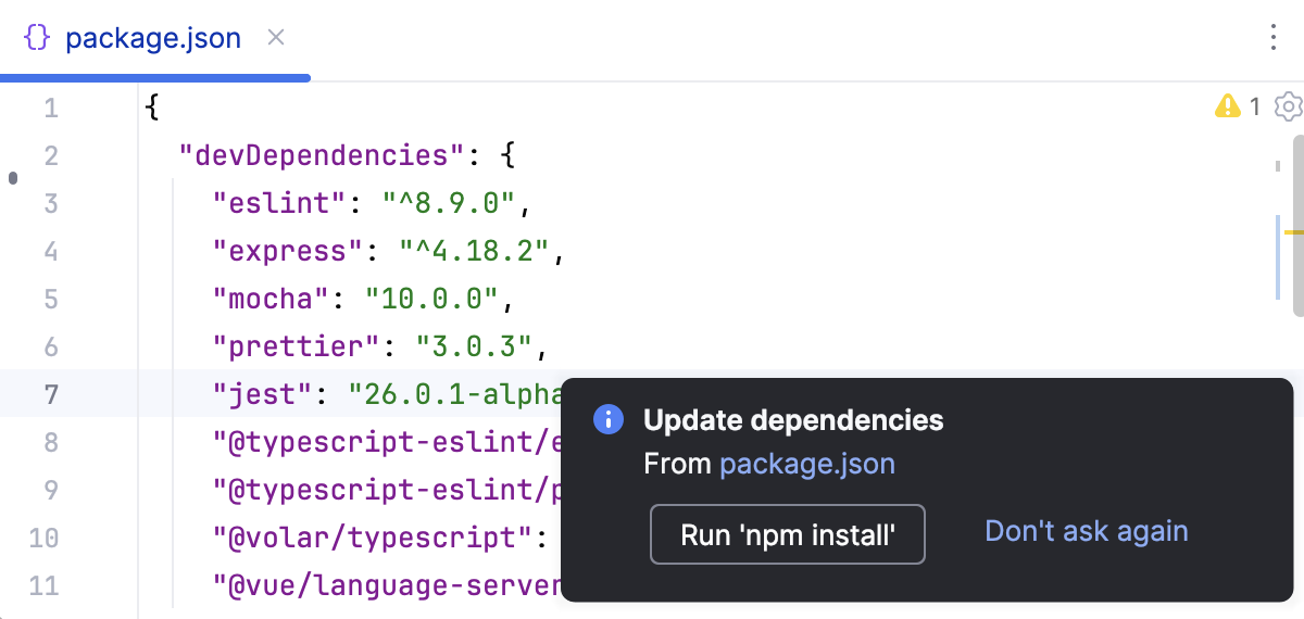 更新依赖项：弹出窗口
