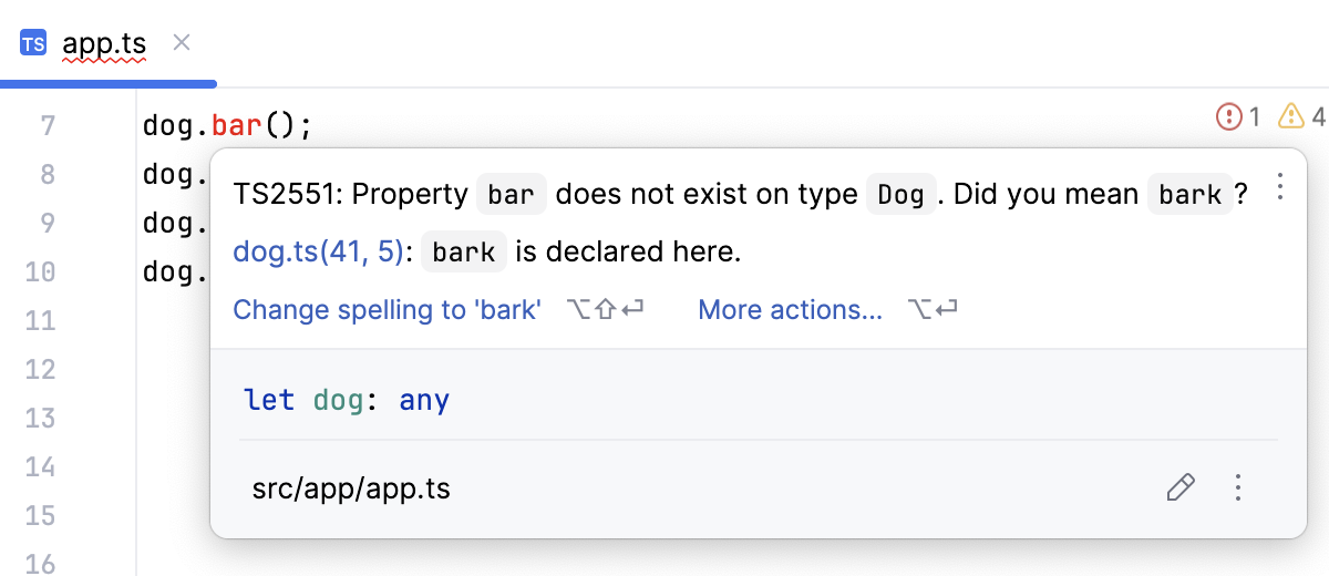 在编辑器中查看错误描述 在编辑器中查看错误描述