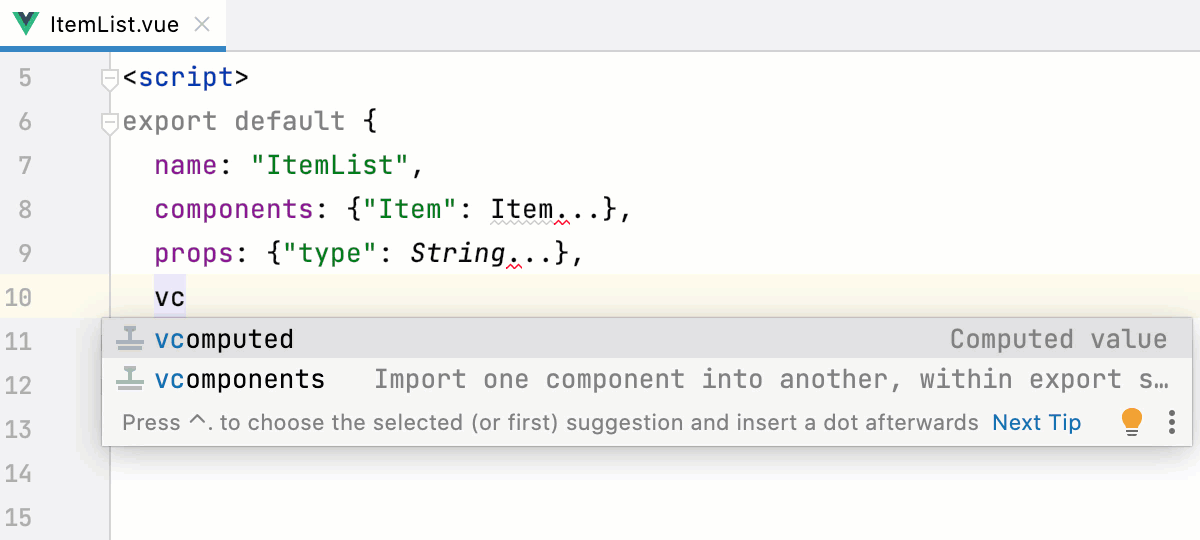 Vue.js 代码片段（动态模板）