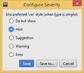 Inspection Options dialog Inspection Options dialog