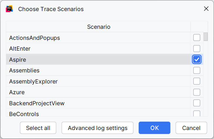 JetBrains Rider: .NET Aspire plugin diagnostics scenario JetBrains Rider: .NET Aspire plugin diagnostics scenario