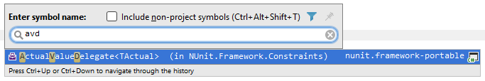 JetBrains Rider speeds up the search with CamelHumps JetBrains Rider speeds up the search with CamelHumps