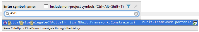 JetBrains Rider speeds up the search with CamelHumps JetBrains Rider speeds up the search with CamelHumps