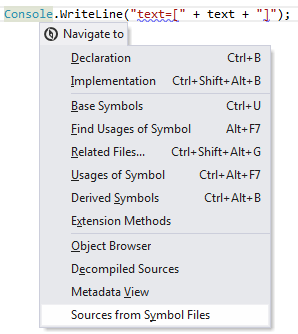 JetBrains&nbsp;Rider: Navigating to external source file