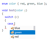 Automatic completion in C++ Automatic completion in C++