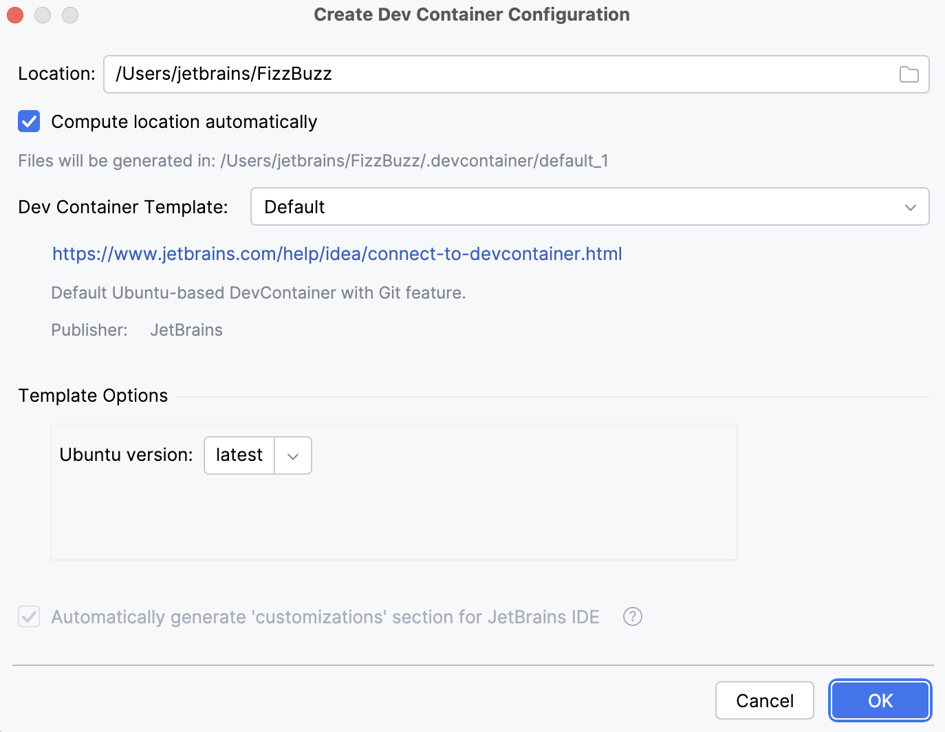 Create a new Dev Container Create a new Dev Container