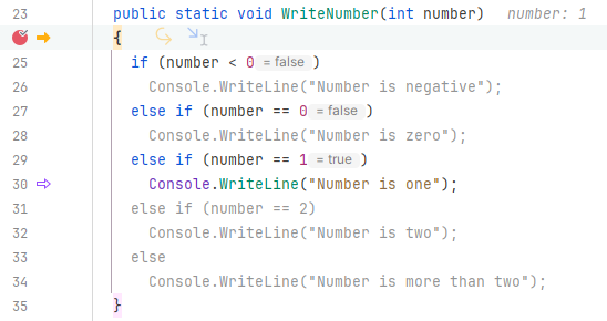 JetBrains Rider: predictive debugger with the colorized mode disabled JetBrains Rider: predictive debugger with the colorized mode disabled