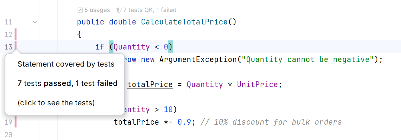 Code coverage editor Code coverage editor