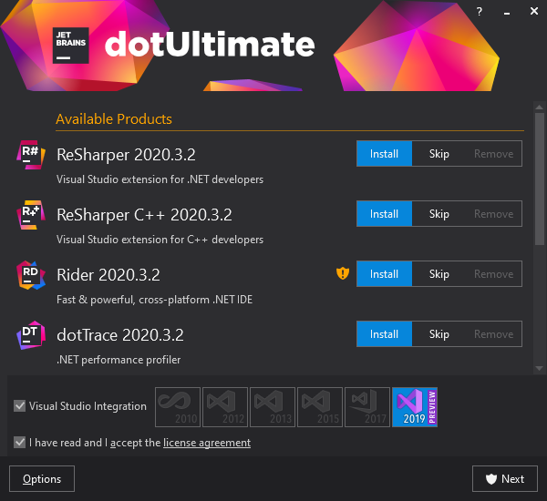 JetBrains&nbsp;Rider: dotUltimate installer
