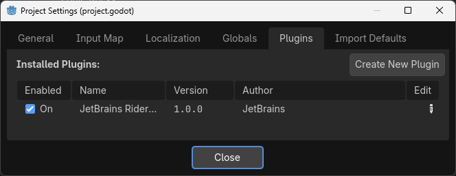 JetBrains&nbsp;Rider: Enable Rider Add-on