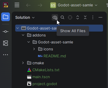 JetBrains&nbsp;Rider: Godot addon project in Solution Explorer