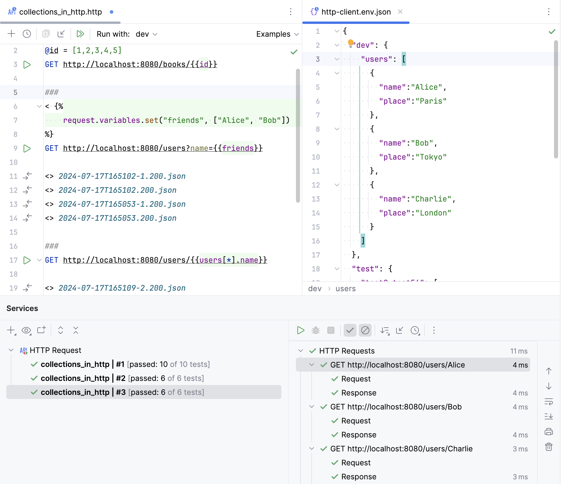 Iterate over collections in variables Iterate over collections in variables