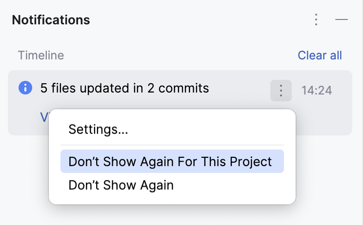 Suggestion context menu with Don't Show Again For This Project and Don't Show Again options in JetBrains Rider Suggestion context menu with Don't Show Again For This Project and Don't Show Again options in JetBrains Rider