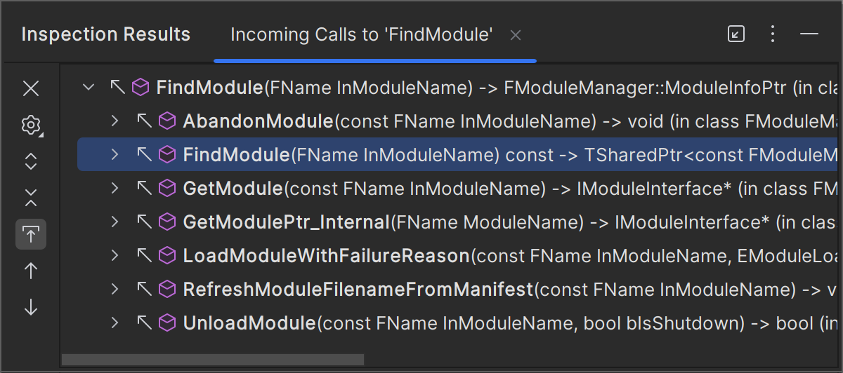 Call hierarchy in C++ Call hierarchy in C++