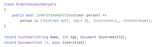 JetBrains Rider: Inlay hints for deconstruction pattern component names JetBrains Rider: Inlay hints for deconstruction pattern component names