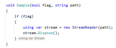 JetBrains Rider Inlay hints: disposed resource variable JetBrains Rider Inlay hints: disposed resource variable