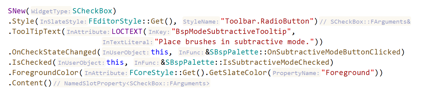 JetBrains Rider C++:函数调用的类型名称提示 JetBrains Rider C++:函数调用的类型名称提示