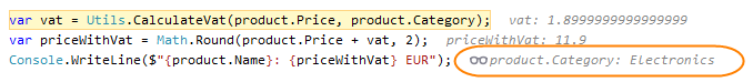 JetBrains Rider: Inline watch JetBrains Rider: Inline watch