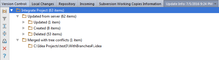 Integrate Info tab Integrate Info tab
