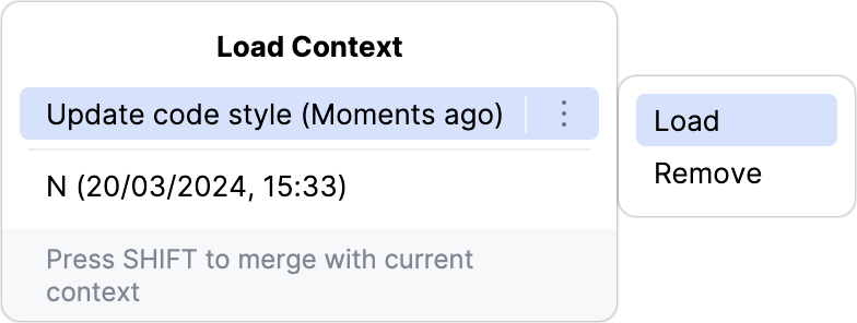 Loading a context Loading a context