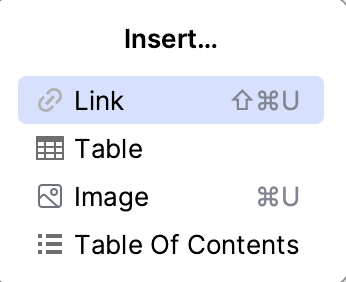 Insert a link in a Markdown file Insert a link in a Markdown file