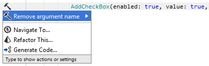 JetBrains Rider: A context action to add or remove argument names JetBrains Rider: A context action to add or remove argument names