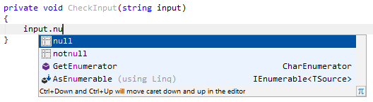 Applying postfix template for null-check Applying postfix template for null-check