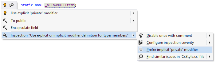 Changing the preference for explicit/implicit 'private' modifiers in the editor Changing the preference for explicit/implicit 'private' modifiers in the editor