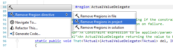 Removing region/endregion directives in the whole solution Removing region/endregion directives in the whole solution