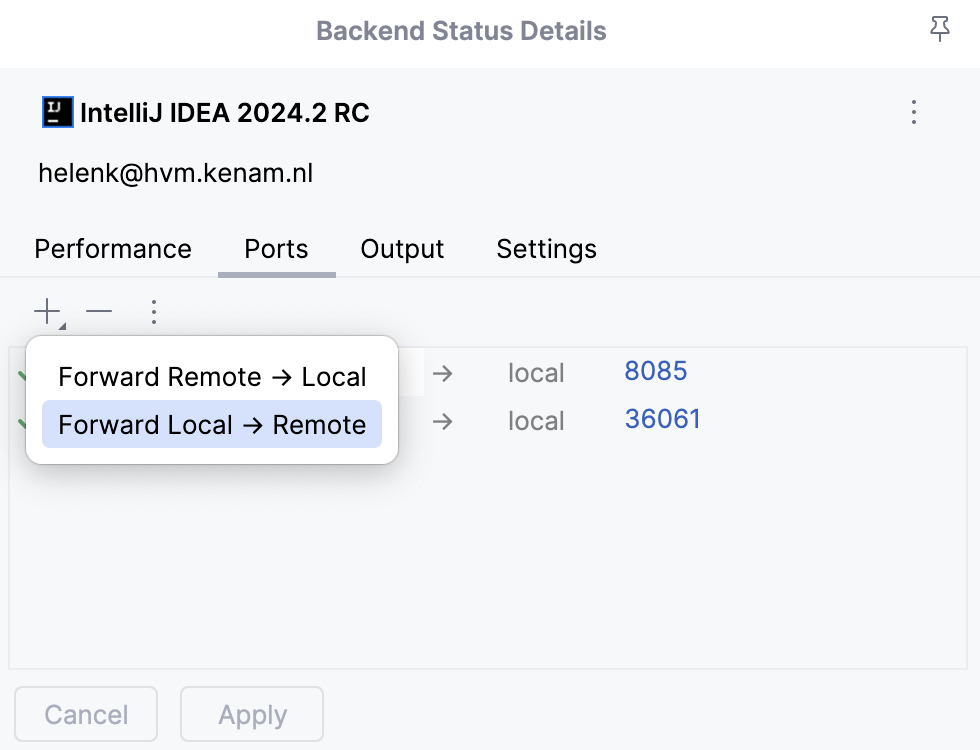 Reverse port forwarding Reverse port forwarding