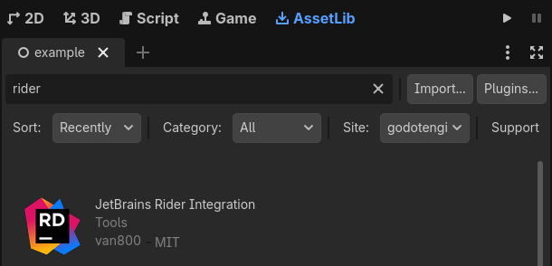JetBrains&nbsp;Rider: Rider Add-on install