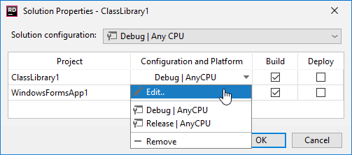 JetBrains&nbsp;Rider: Adding project build configuration