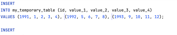 All statements are placed on a single line All statements are placed on a single line
