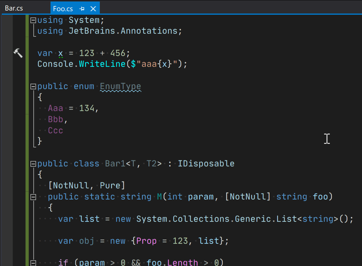 JetBrains Rider: Structural remove