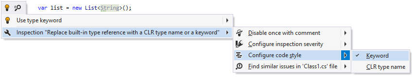 Changing code style preference for referencing C# built-in types Changing code style preference for referencing C# built-in types