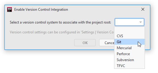JetBrains&nbsp;Rider: Enabling Git integration