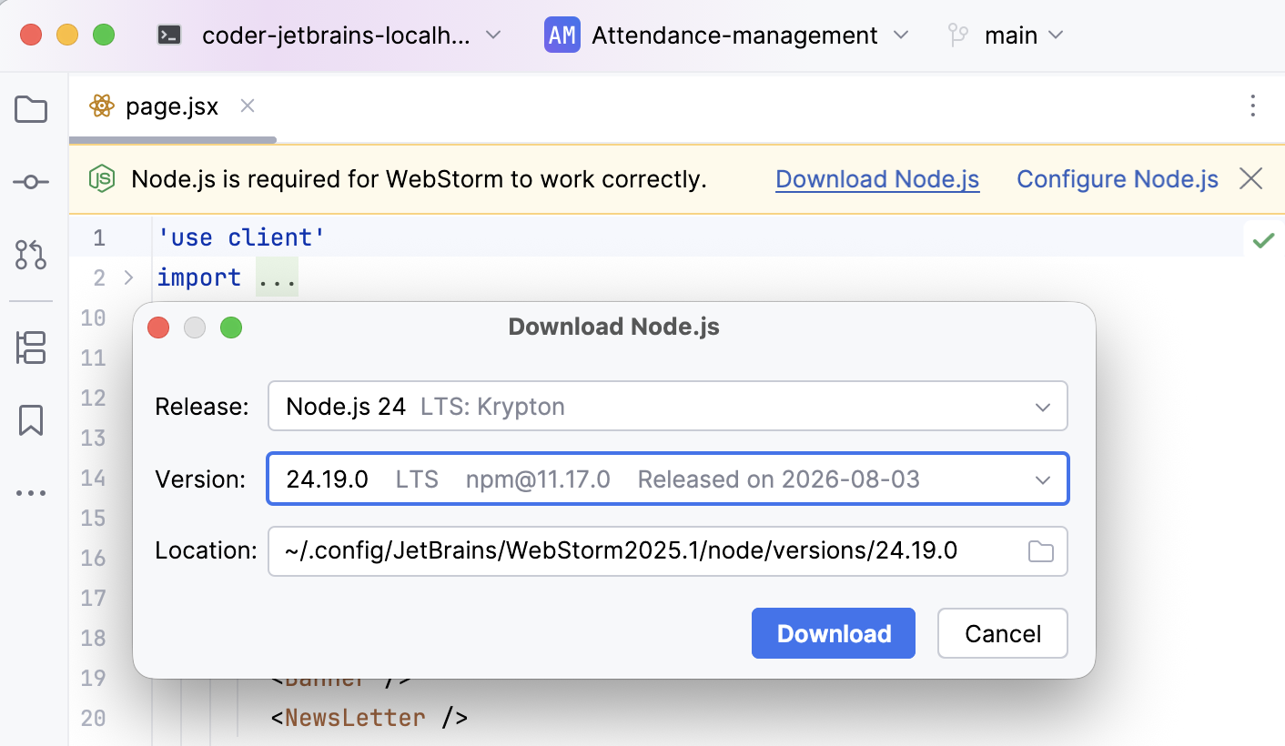 Install Node.js in a remote environment Install Node.js in a remote environment
