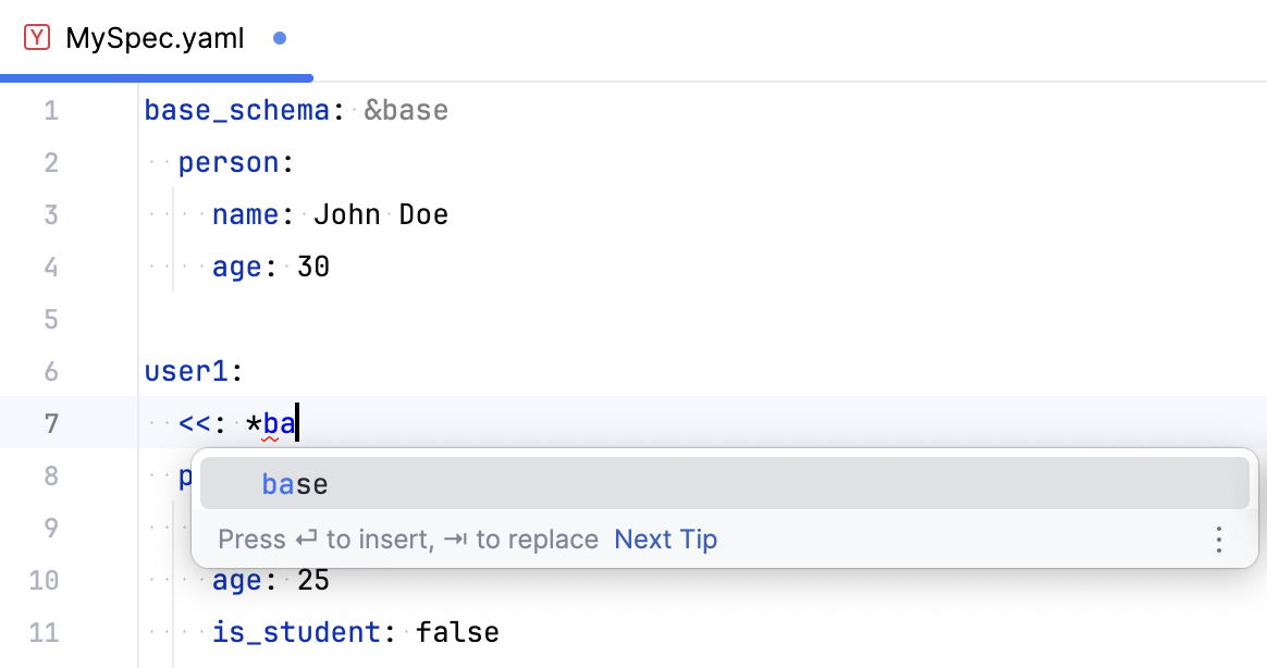 YAML: complete alias YAML: complete alias