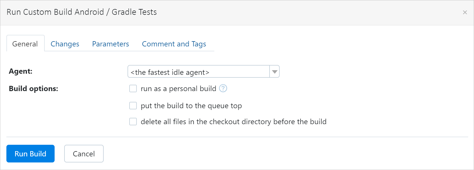 Run Custom Build Run Custom Build
