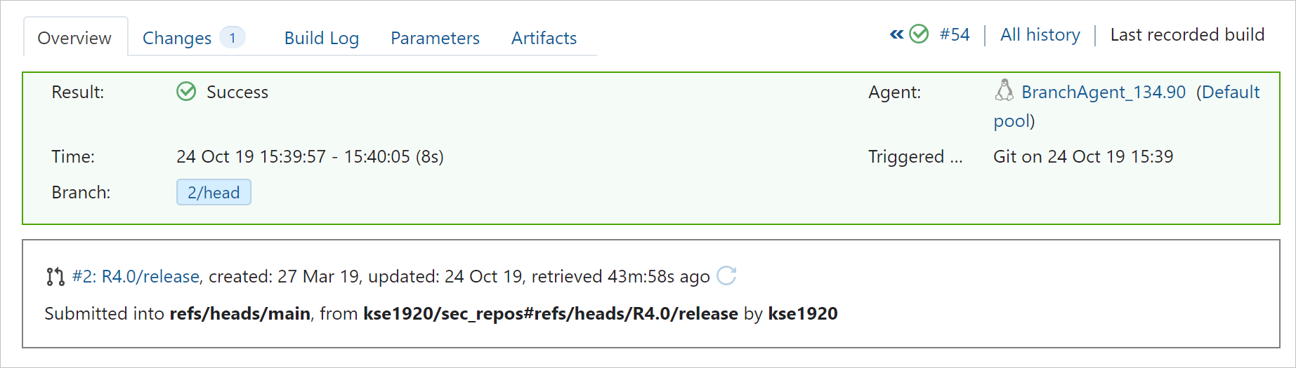 Pull request details Pull request details
