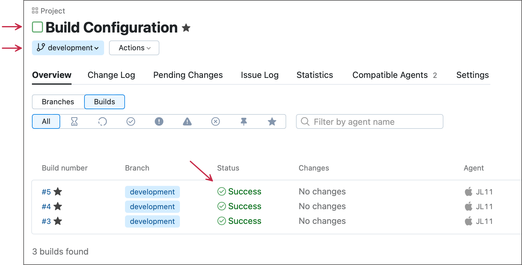 Green configuration icons