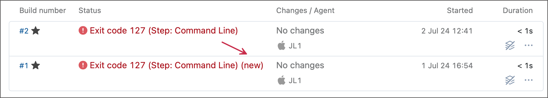 New build problem