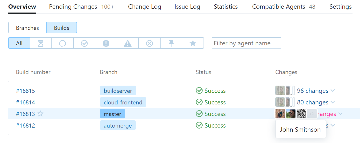 在 TeamCity 中显示用户头像 在 TeamCity 中显示用户头像