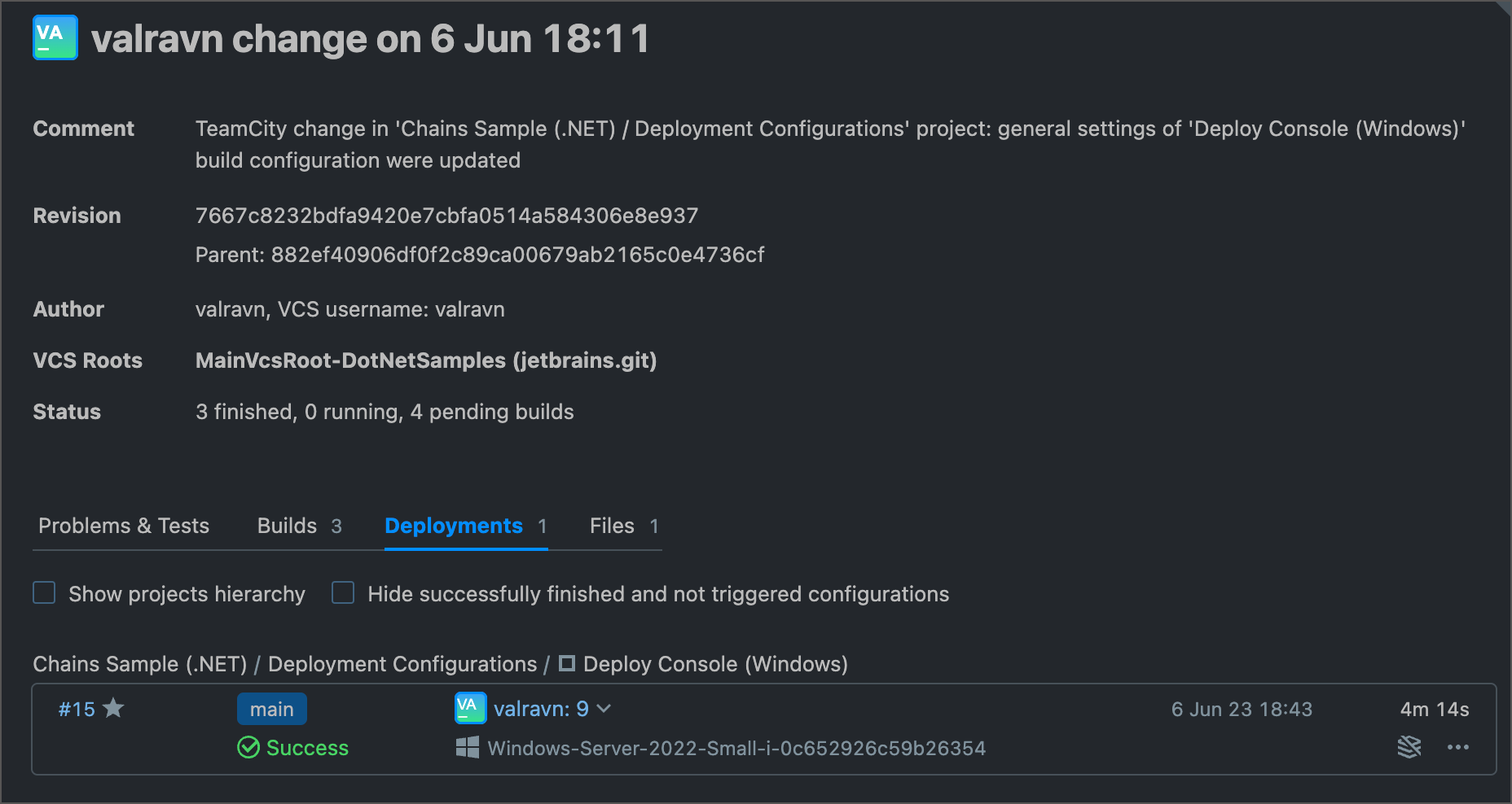 更改页面的交付