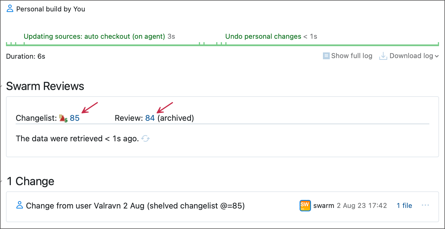 在 TeamCity 中的个人构建 在 TeamCity 中的个人构建