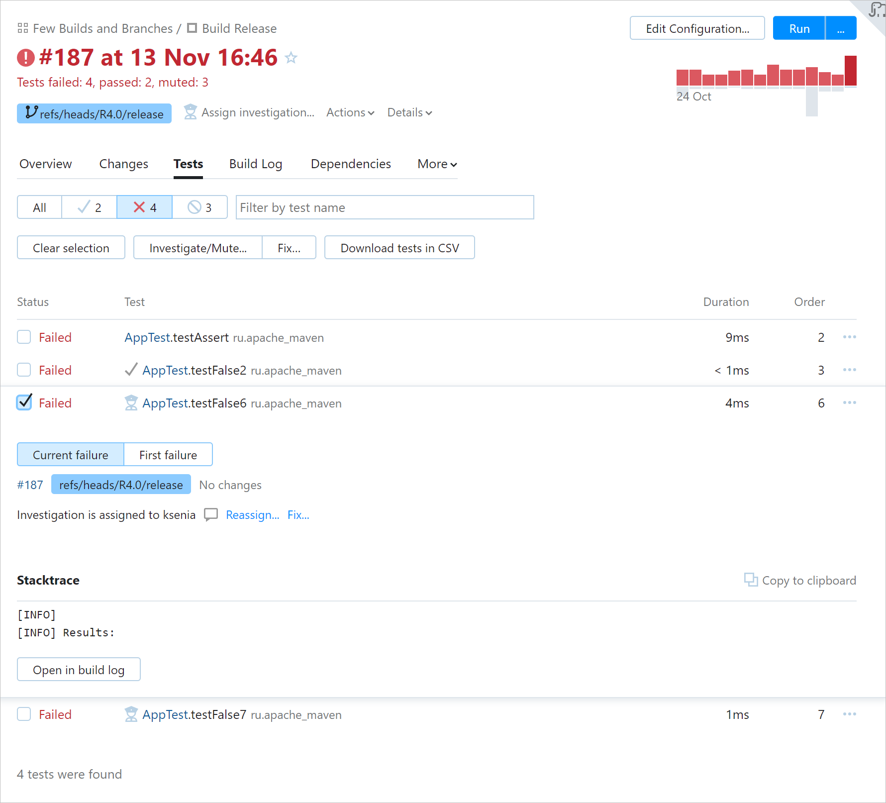 实验测试选项卡