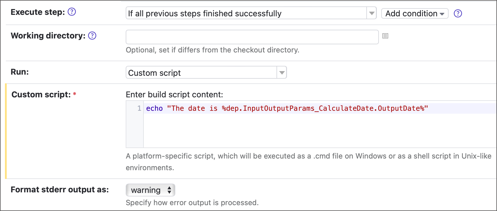 Access output param Access output param