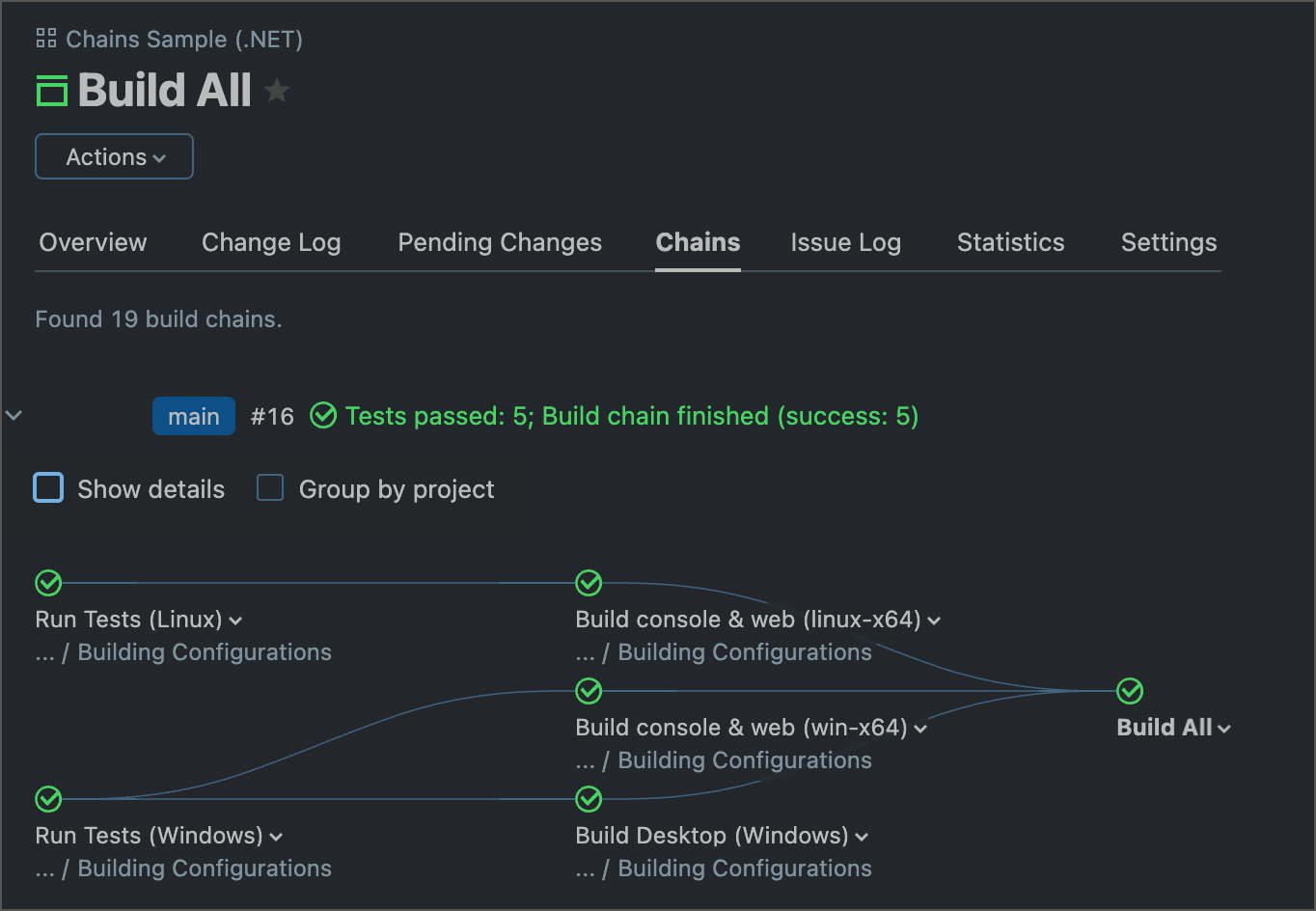 Regular configuration icon in chains Regular configuration icon in chains