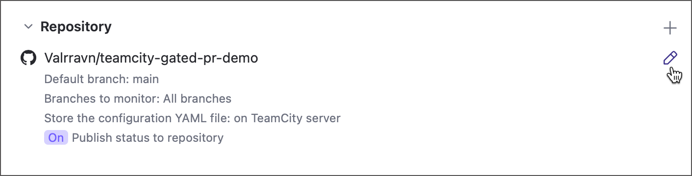 Edit repository settings