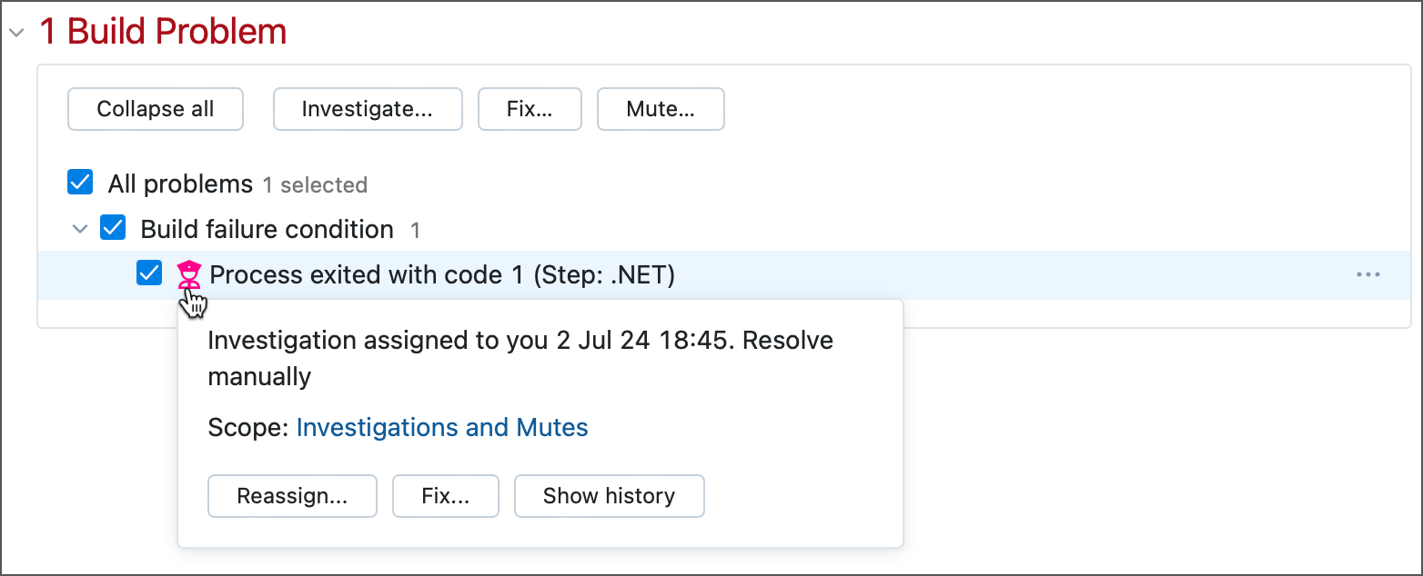 Investigation tooltip Investigation tooltip